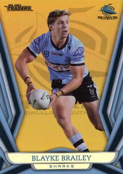 2023 NRL Traders Titanium - Gold Pearl Special #GS032 Blayke Brailey Front